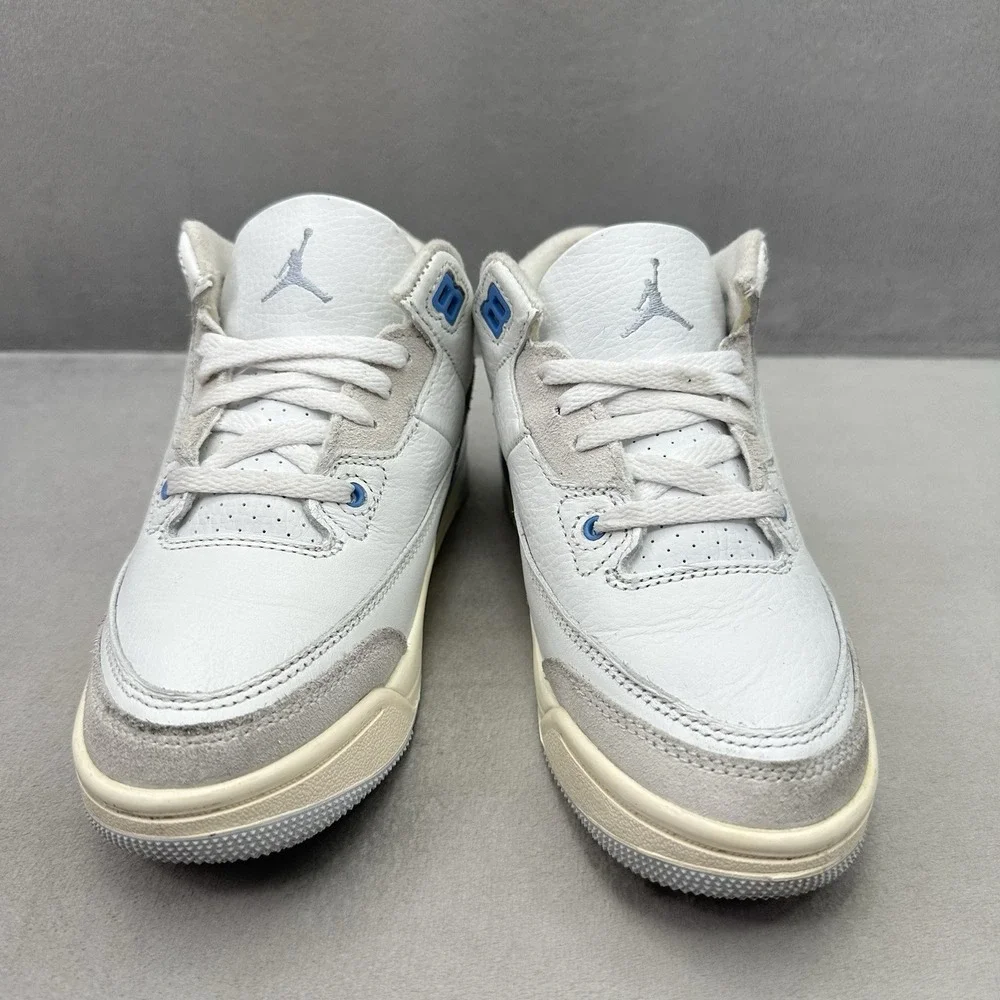 Nike Air Jordan 3 Retro (PS) Size 12C Shoes Lucky Shorts White / Blue Toddler